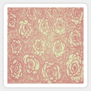 Soft Pink Pastel Rose Garden Sticker